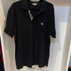 Burberry black collared/polo shirt